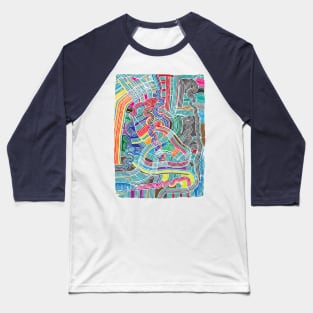 Rainbow Fork Swirls Baseball T-Shirt